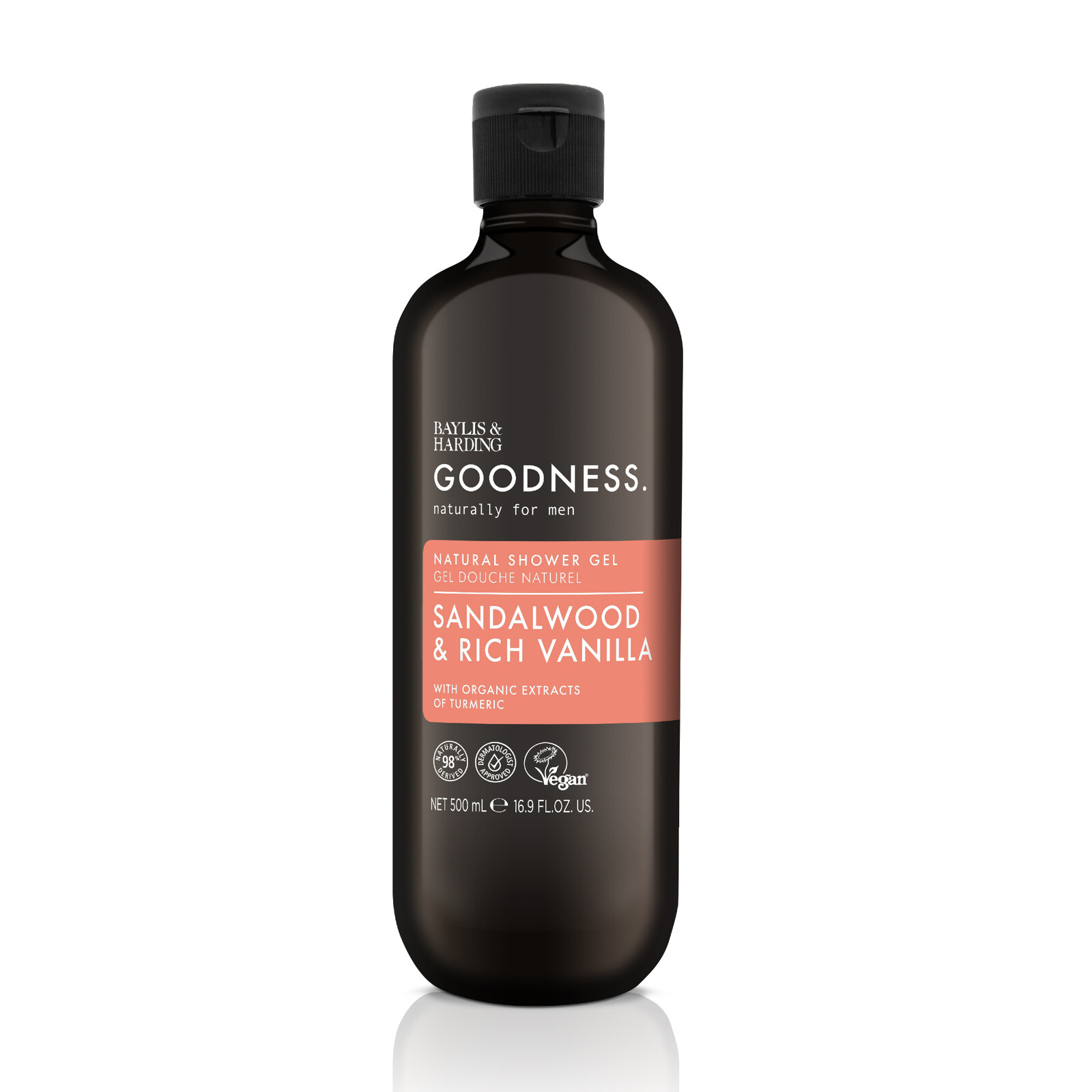 Baylis & Harding Pánský sprchový gel Goodness Mens Santalové dřevo & Vanilka 500 ml