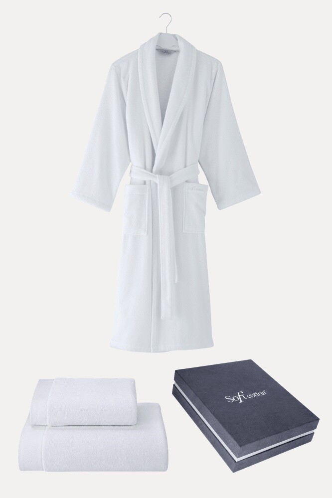 Soft Cotton Dárkové balení županu, ručníku a osušky MICRO COTTON