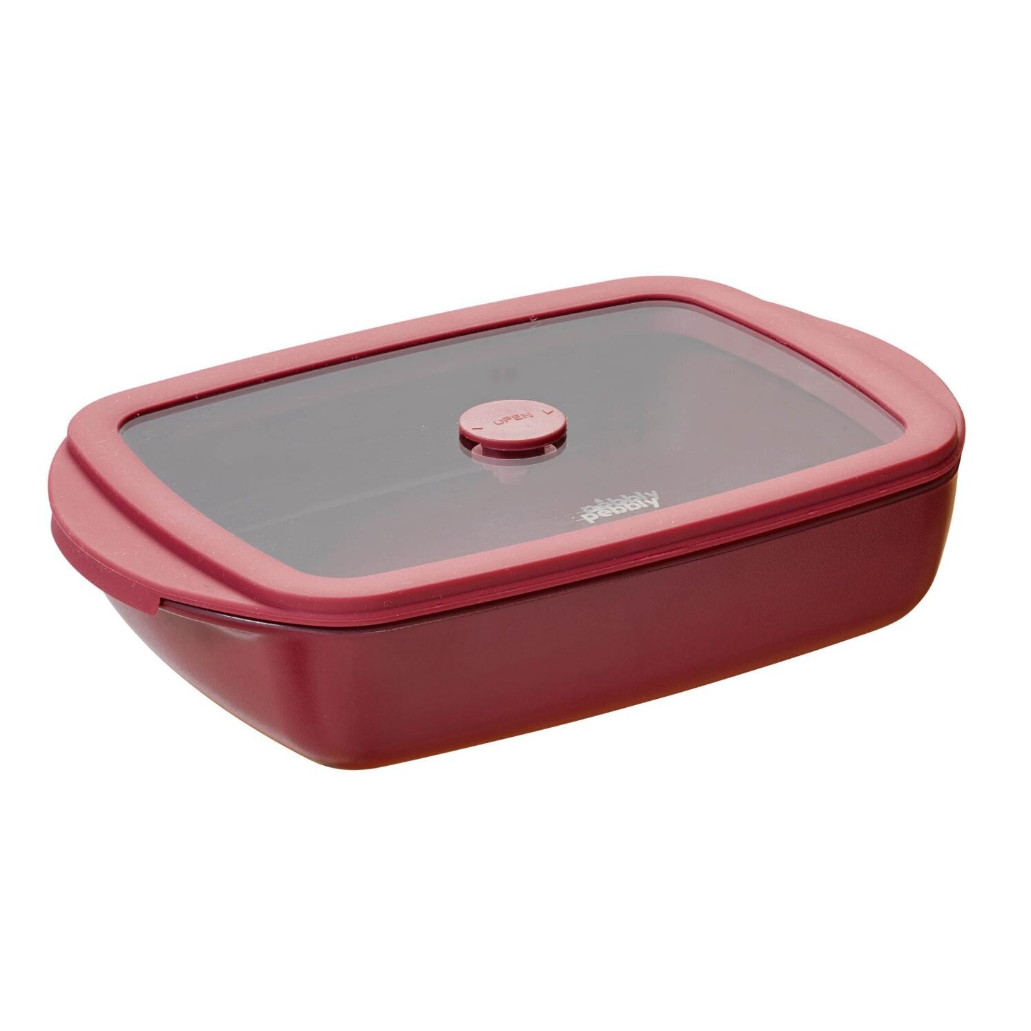 Zapékací mísa PKV-076 800 ml, červená, silikon, Pebbly