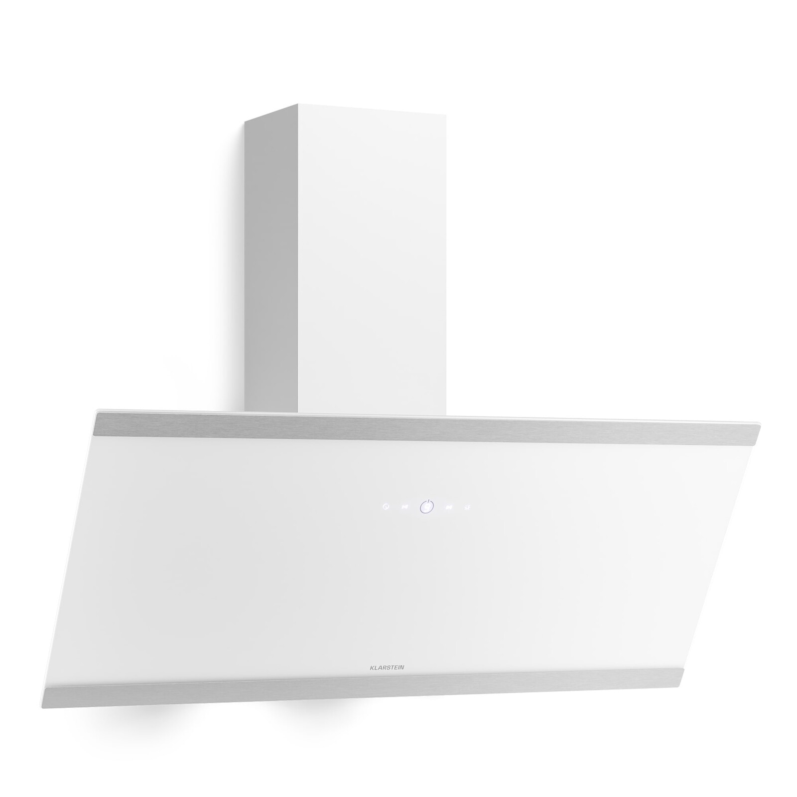 Klarstein Flashline Šikmá digestoř | Režimy odsávání a recirkulace | Moderní design | 578 m³/h | 90 cm