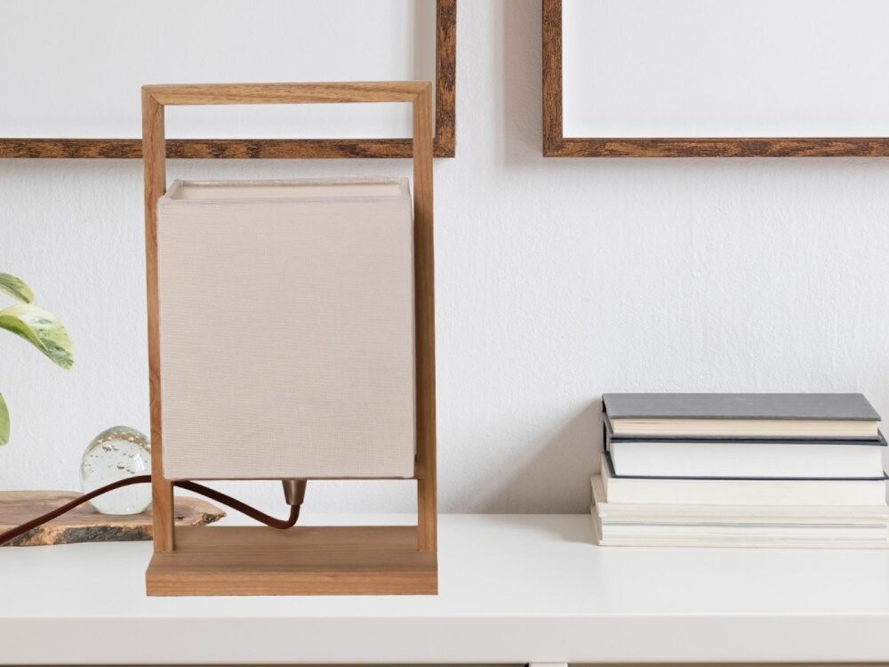 Designová stolní lampa z masivního dřeva WRE181 E27 60W