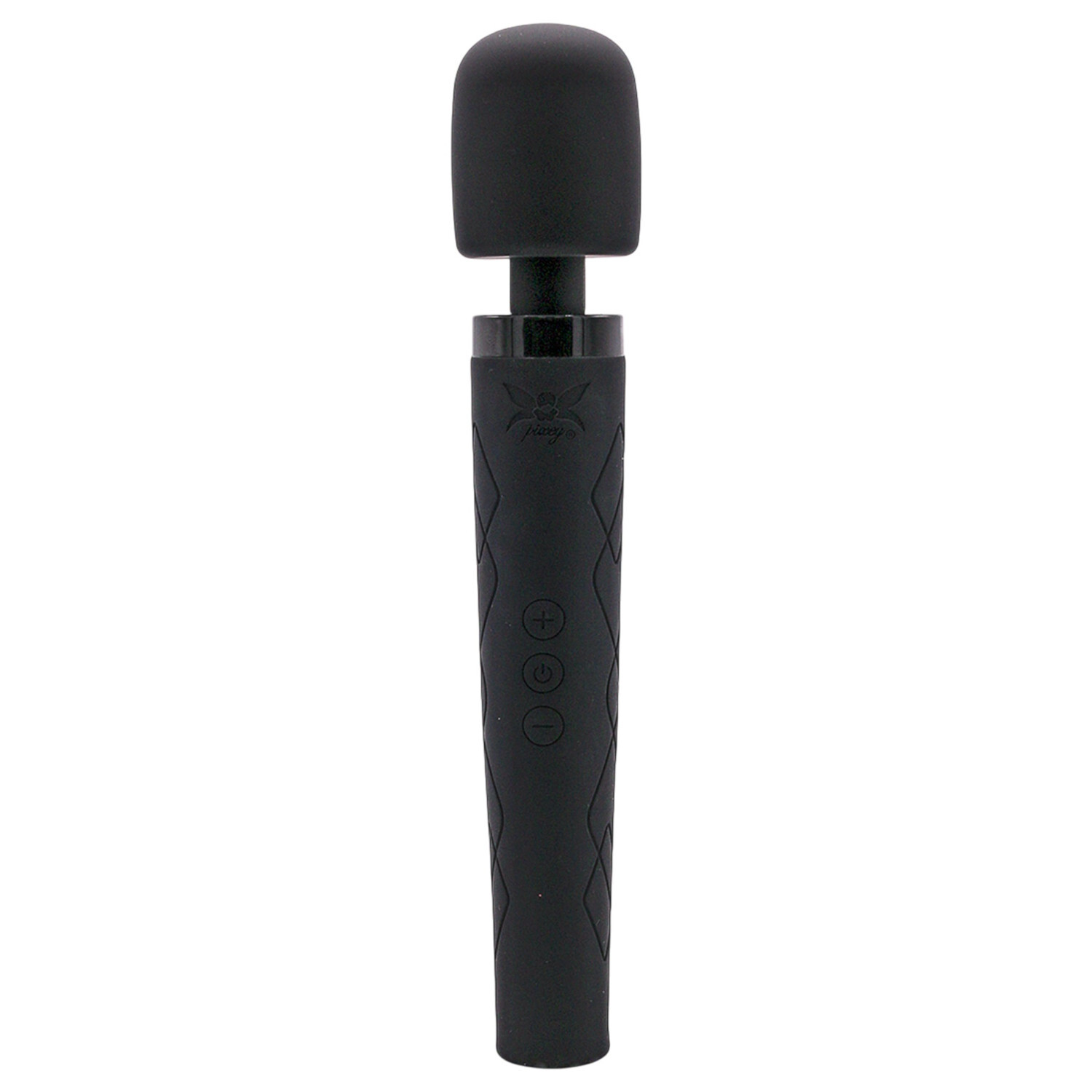 Pixey Deluxe Black Velvet - wand vibrátor M (černý)