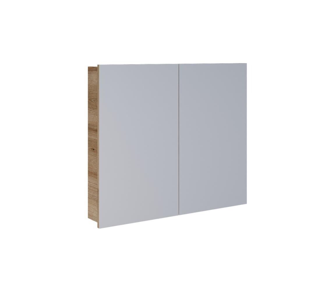 Dřevojas - Zrcadlová koupelnová skříňka NEXI 80x68 cm dub 8596204810313