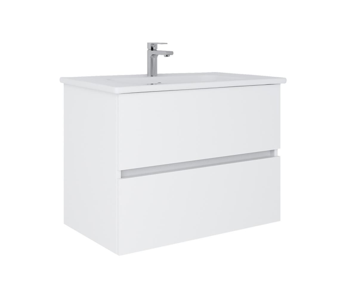Dřevojas - Koupelnová skříňka s umyvadlem BANO 78x47 cm bílá 8590828025085