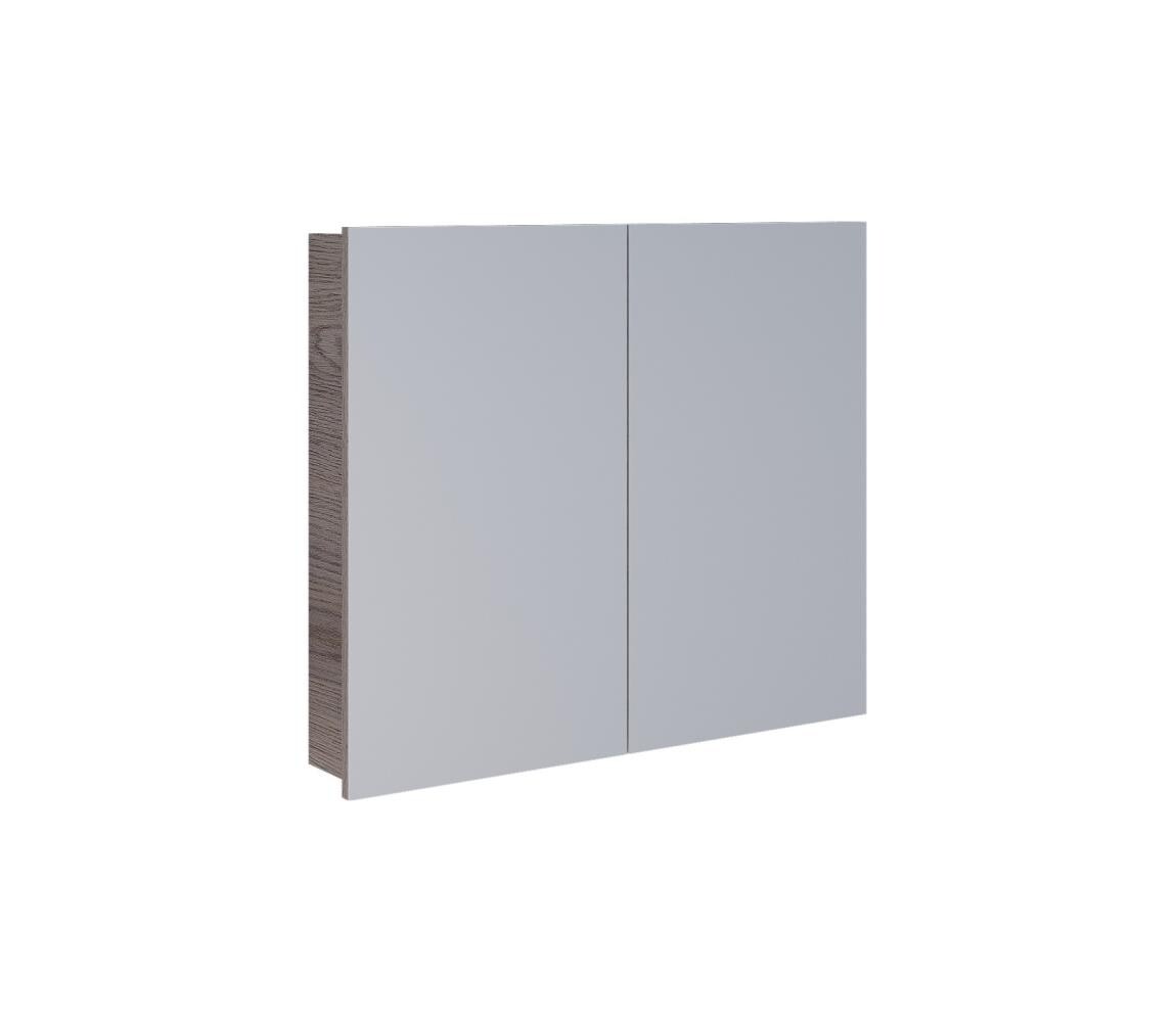 Dřevojas - Zrcadlová koupelnová skříňka NEXI 80x68 cm tmavý dub 8596204810320
