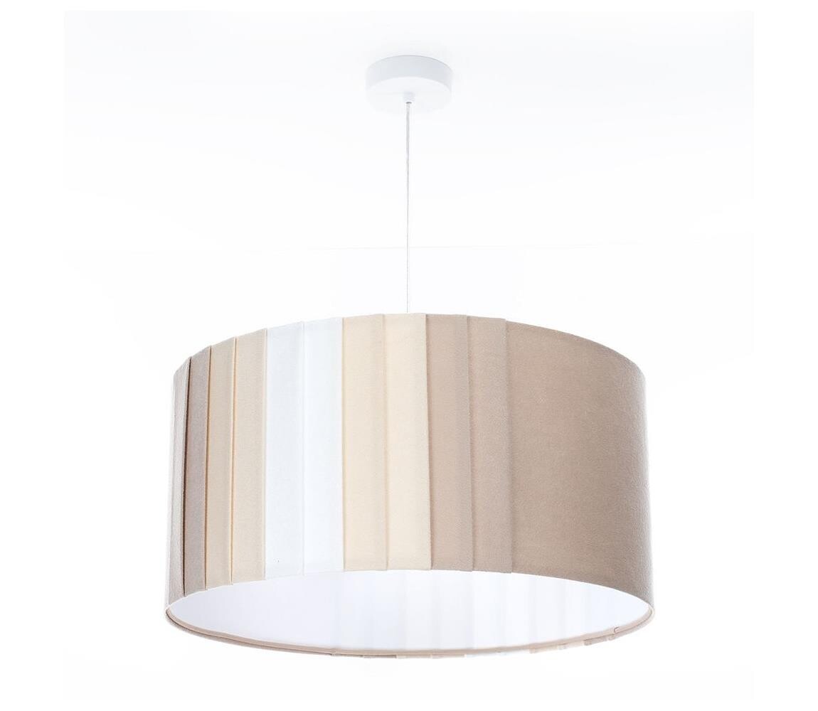 Lustr na lanku STRIPES 1xE27/60W/230V pr. 40 cm béžová 010-MKL-001-40