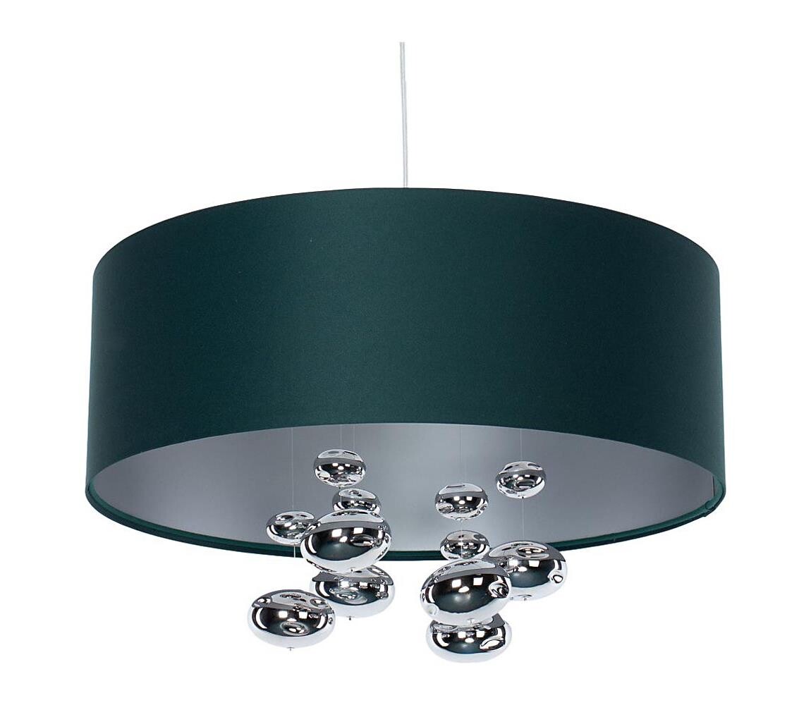 Lustr na lanku BUBBLE 1xE27/60W/230V pr. 40 cm zelená 01B-003-40