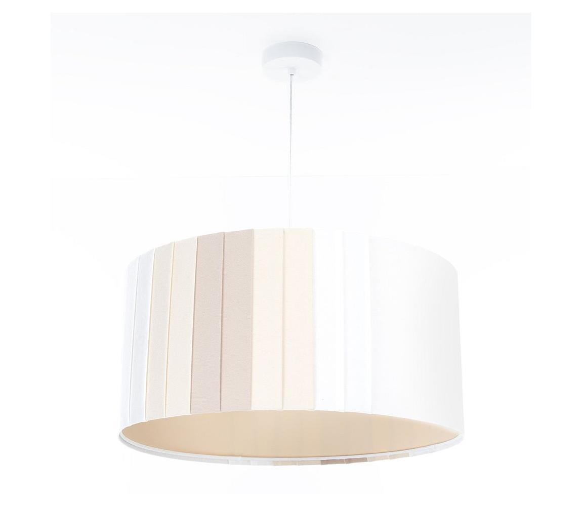 Lustr na lanku STRIPES 1xE27/60W/230V pr. 40 cm krémová 010-MKL-002-40