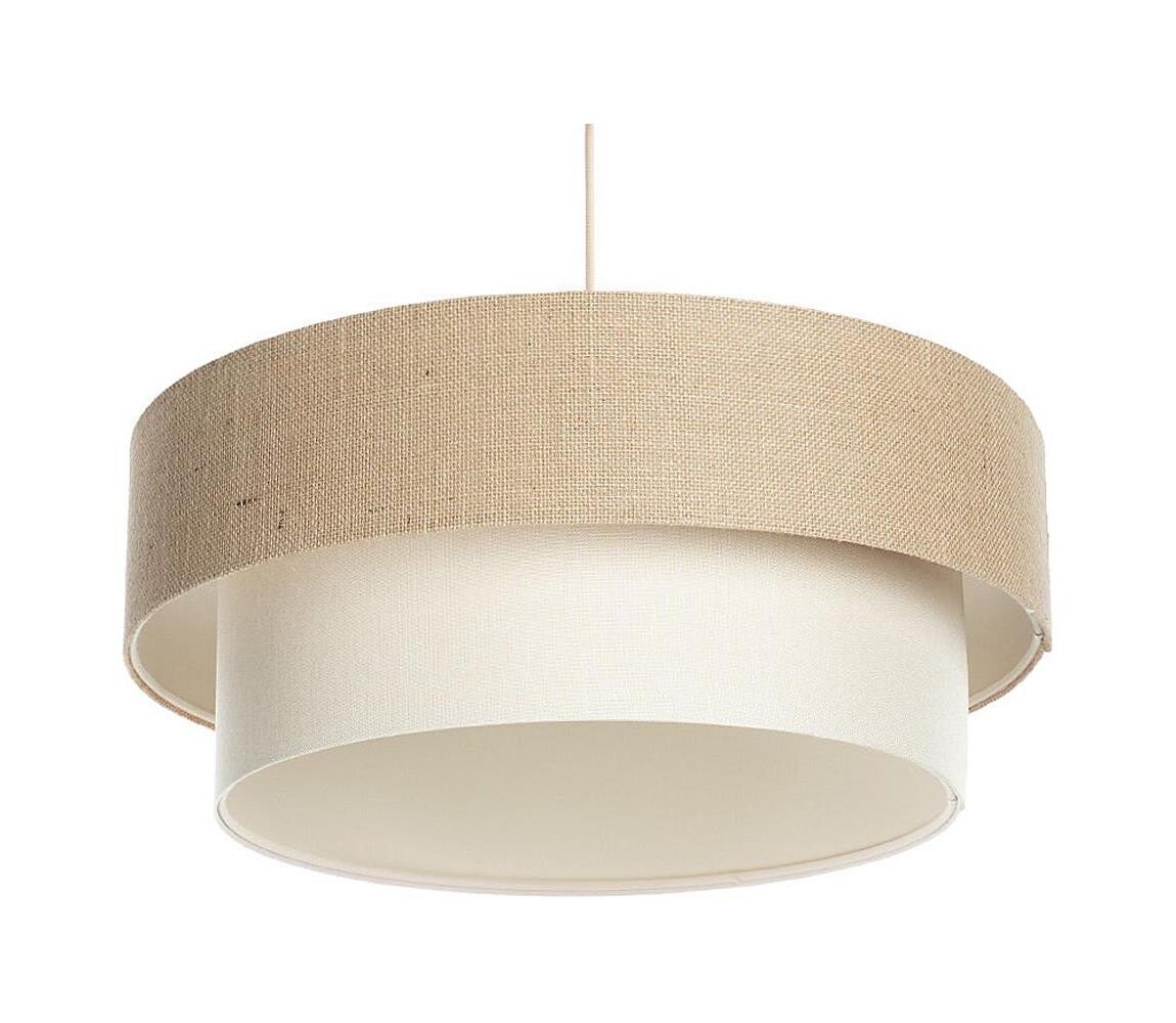 Lustr na lanku DUO 1xE27/60W/230V pr. 50 cm béžová/krémová 061-090-50
