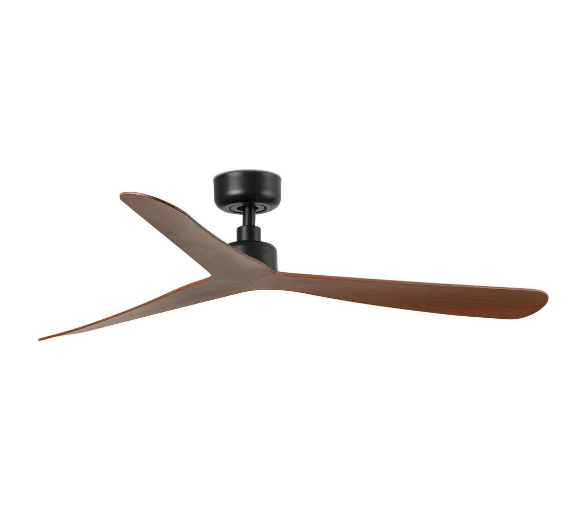 FARO Barcelona FARO 34197-Stropní látor ROCKER M pr. 132 cm hnědá/černá + dálkové ovládání 34197