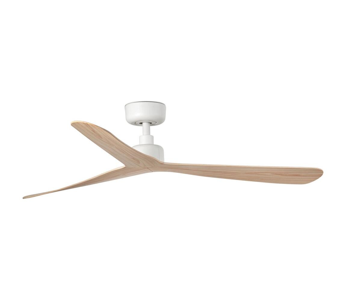 FARO Barcelona FARO 34195-Stropní látor ROCKER M pr. 132 cm béžová/bílá + dálkové ovládání 34195