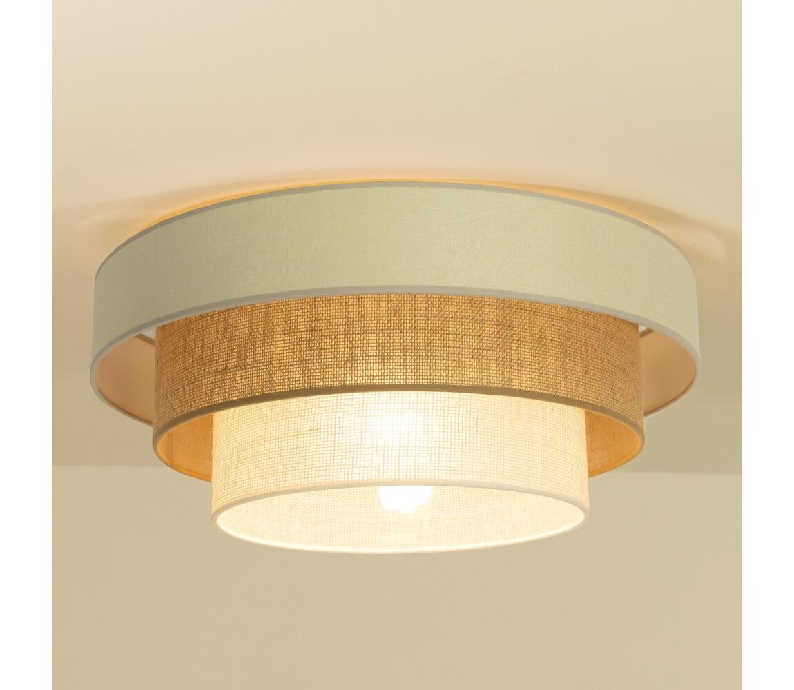 Stropní svítidlo WENTA 1xE27/60W/230V pr. 50 cm béžová/juta H0052