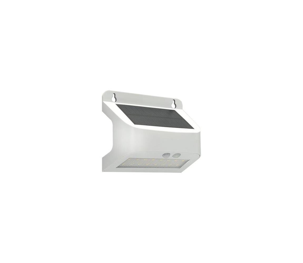 LED Solární nástěnné svítidlo se sen SOLTO LED/6W/3,7V 4000K IP54 2400 mAh bílá OE-STLR64-10