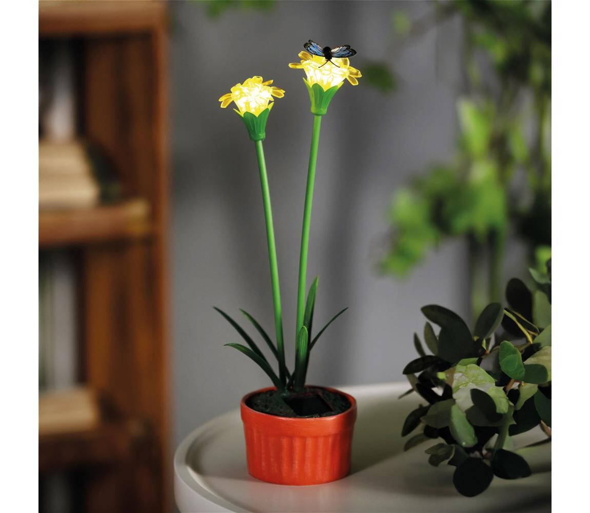 LED Solární svítidlo LED/1,2V 200 mAh IP44 květina 11735C