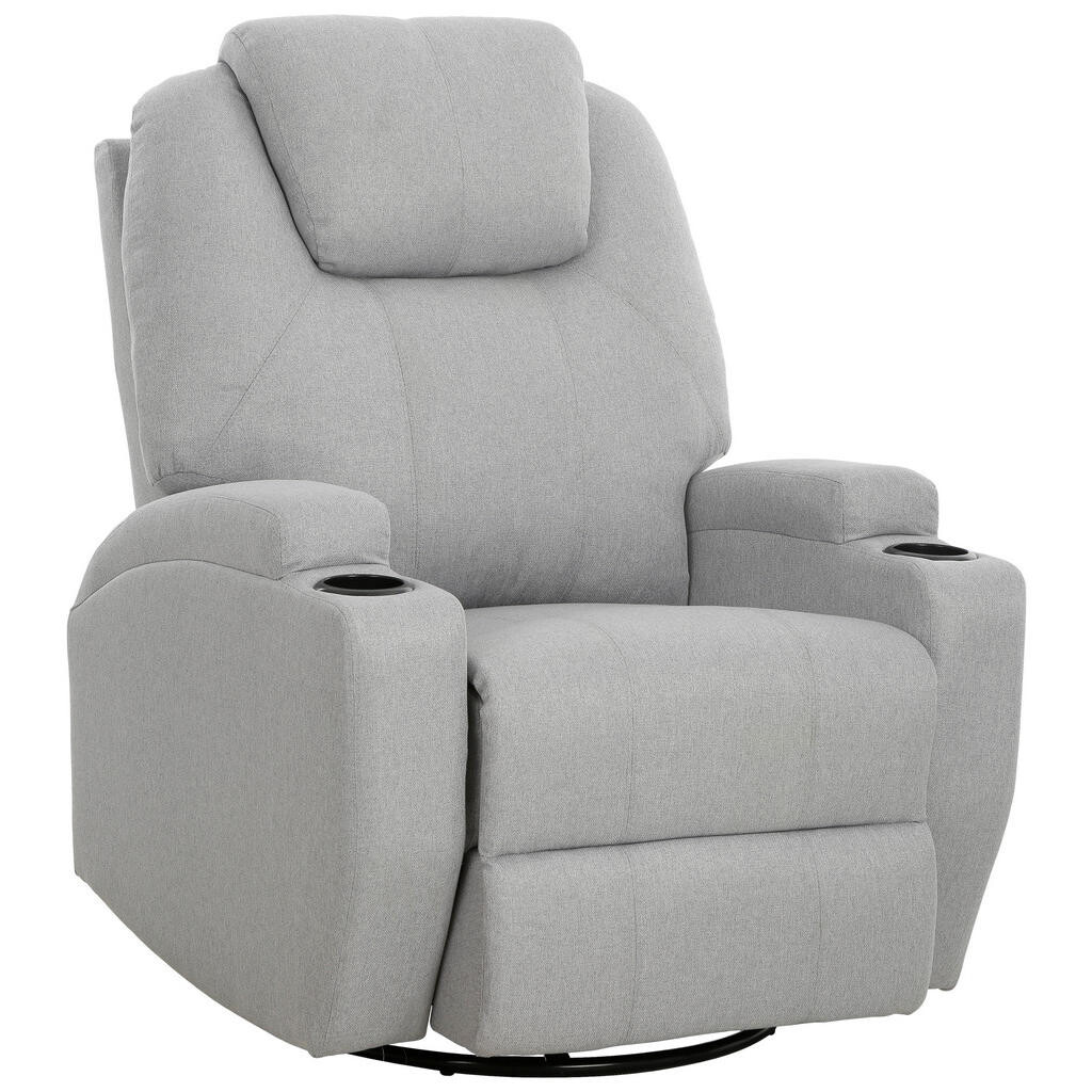 P & B MASÁŽNÍ KŘESLO, textil, šedá