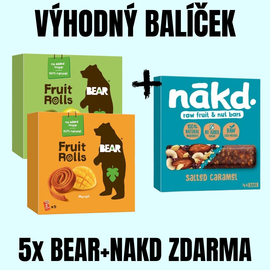 Lotus YOYO Bear 5 ks + NAKD 4x35 g ZDARMA