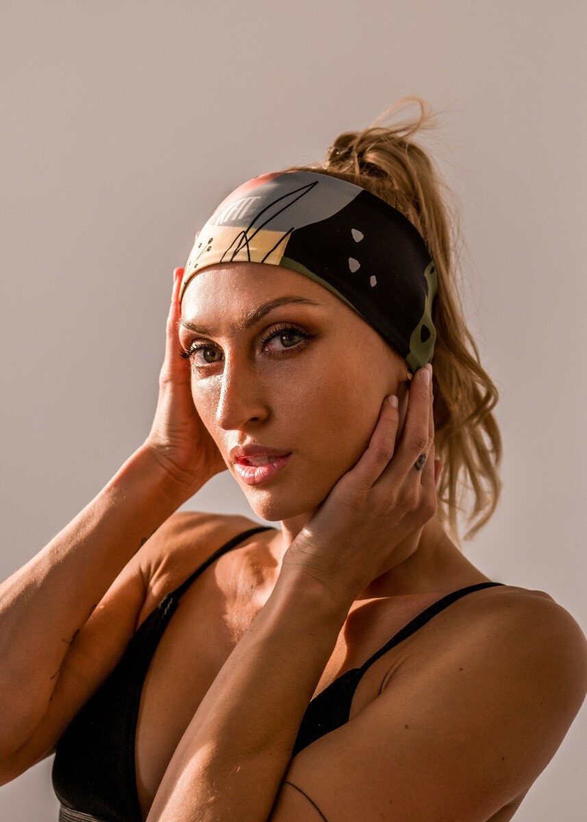 Čelenka kfit® spring černá/zelená uni