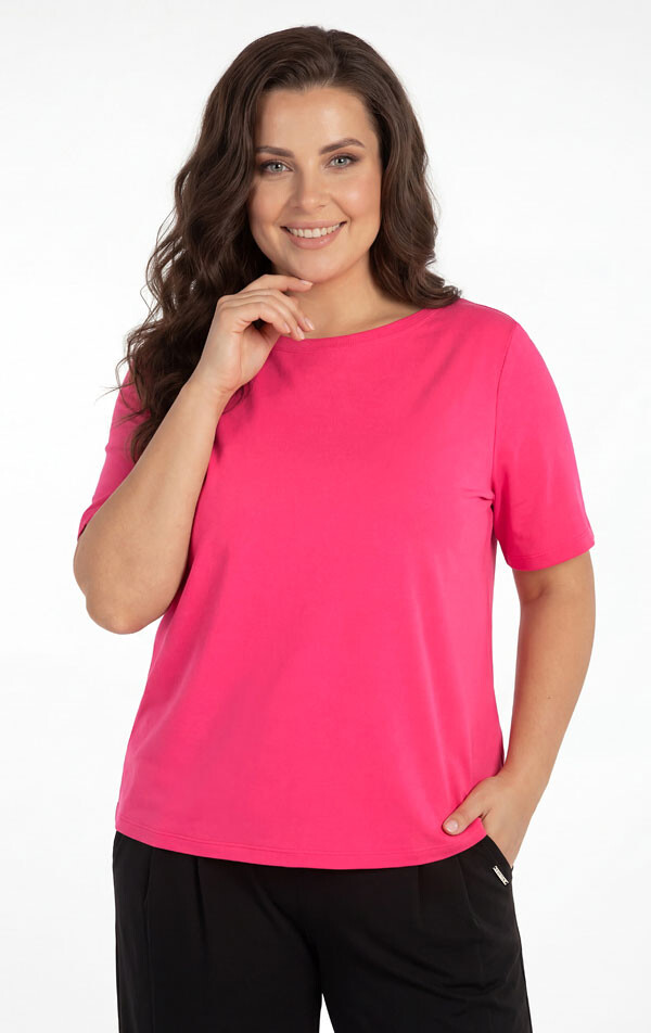 Dámské triko pro plnoštíhlé plus size 5g188 jahodová litex xl