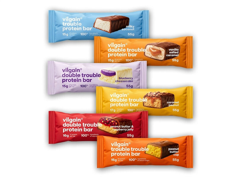 Vilgain Vilgain Double Trouble Protein Bar 55g Varianta: crispy choconut cream