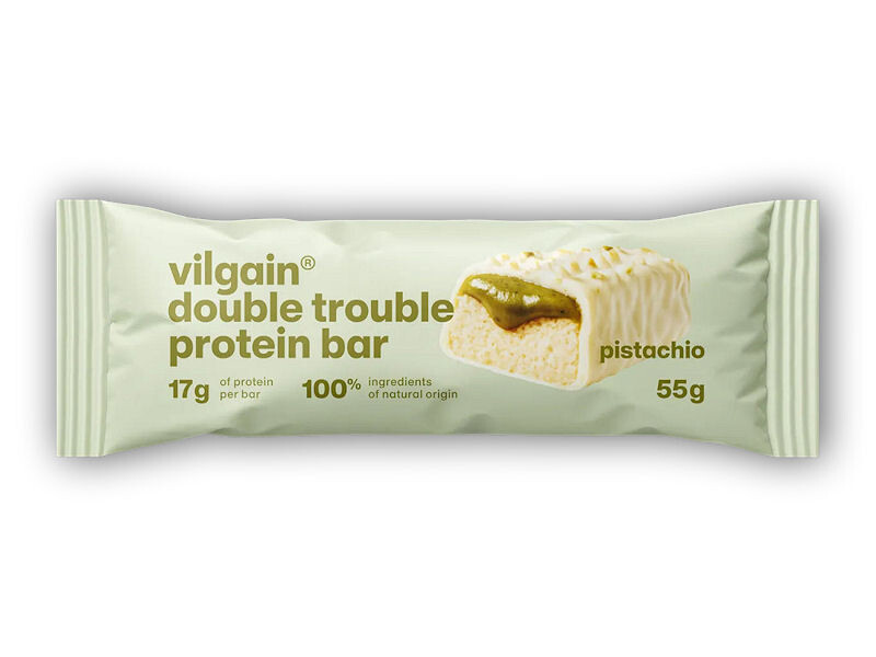 Vilgain Vilgain Double Trouble Protein Bar 55g Varianta: pistachio