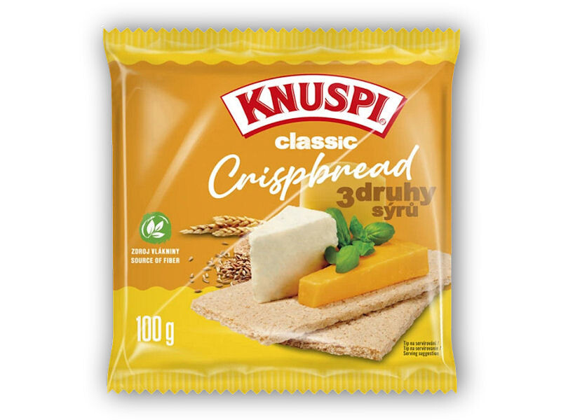 Knuspi Knuspi Crispbred 3 Druhy Sýrů 100g