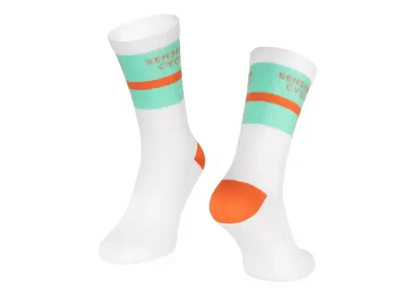 Force Stripe cyklistické ponožky bílá vel. 43-46