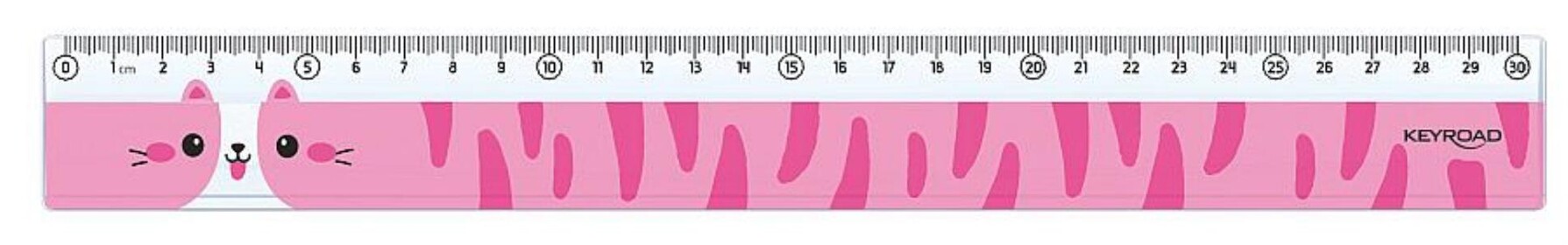 Pravítko KEYROAD - 30 cm, zvířecí motiv, asort