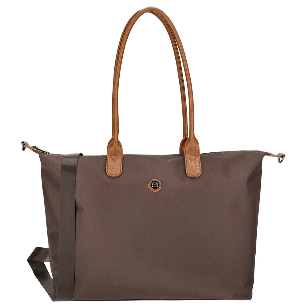 Enrico Benetti Dámská shopper kabelka s nylonovým popruhem Claire XL - hnědá