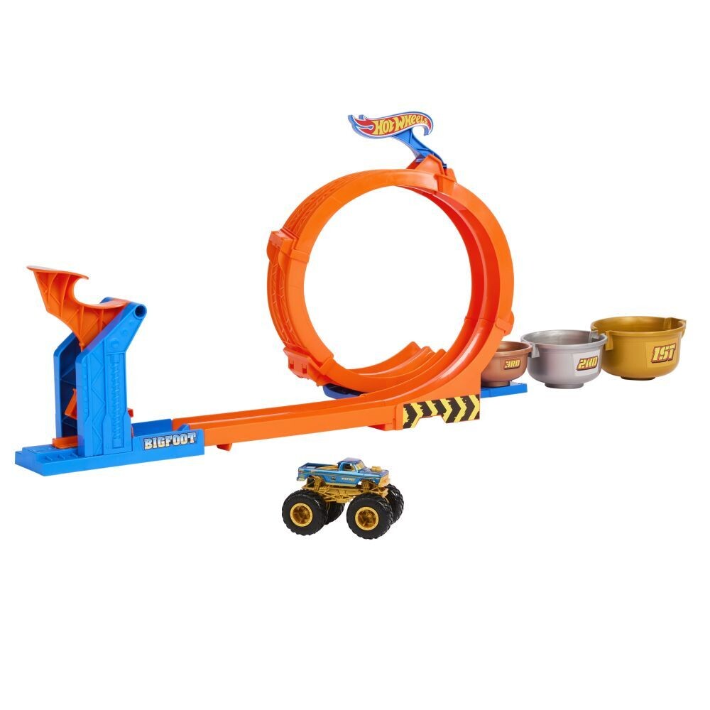 Mattel Hot Wheels® Monster Trucks dráha se smyčkou a bigfootem JBX64