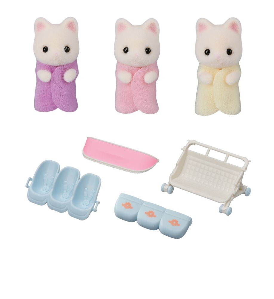 Sylvanian family Sylvanian Families  5880 Květinová kočičí trojčata s kočárkem