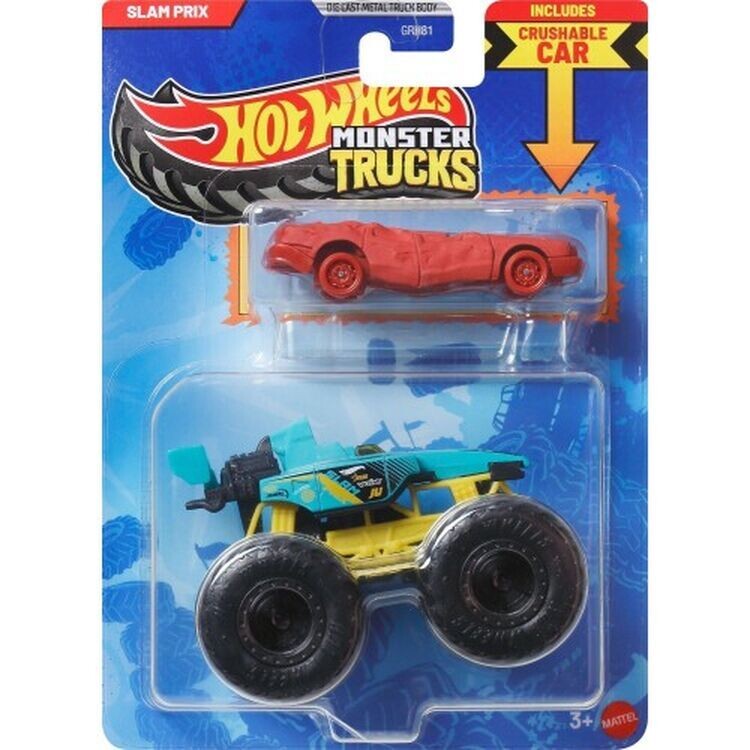 Mattel Hot Wheels Monster Trucks 1:64 s angličákem Slam Prix