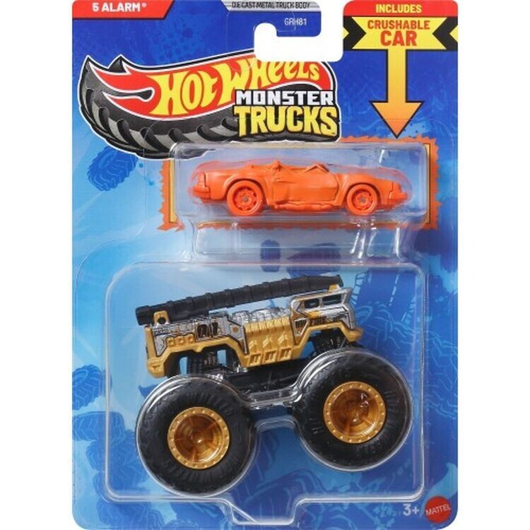 Mattel Hot Wheels Monster Trucks 1:64 s angličákem 5 Alarm