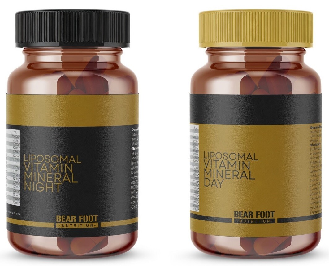 Bear Foot Nutrition Liposomal Vitamin Mineral Day-Night 60 & 60 kapslí Varianta: lipozomální multivitamín s minerály