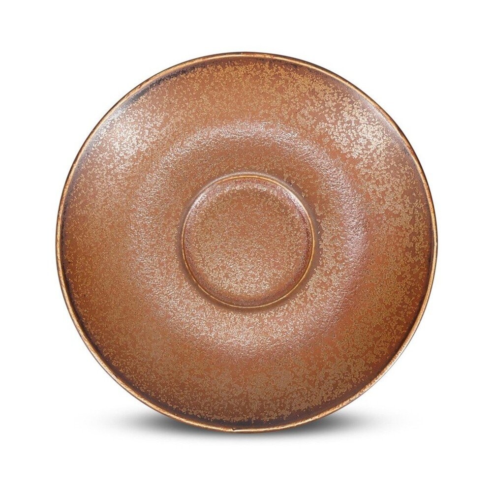 Hnědý porcelánový podšálek ø 14 cm Ovio – BonBistro