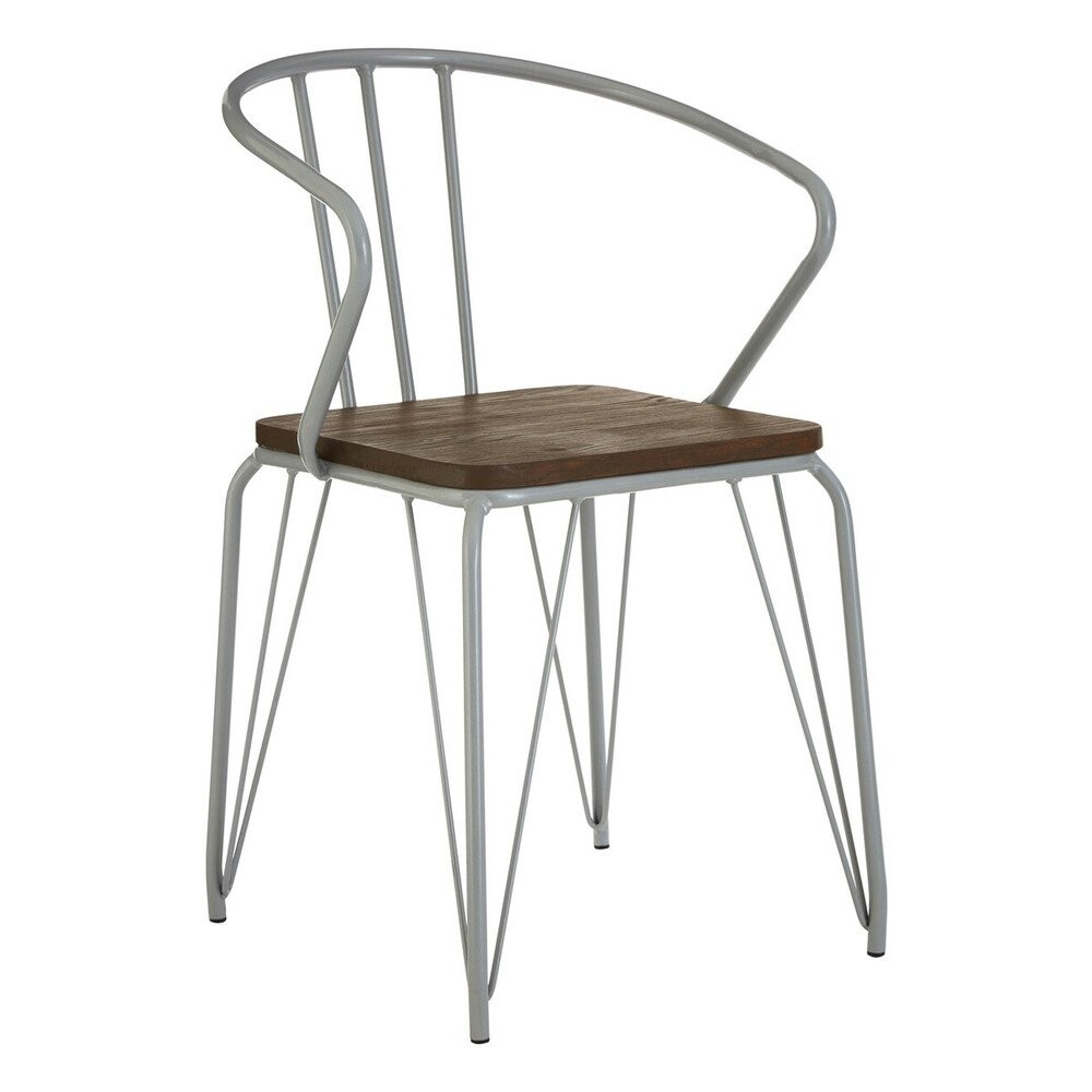 Šedá/v tmavě přírodní barvě jídelní židle z jilmového dřeva District – Premier Housewares
