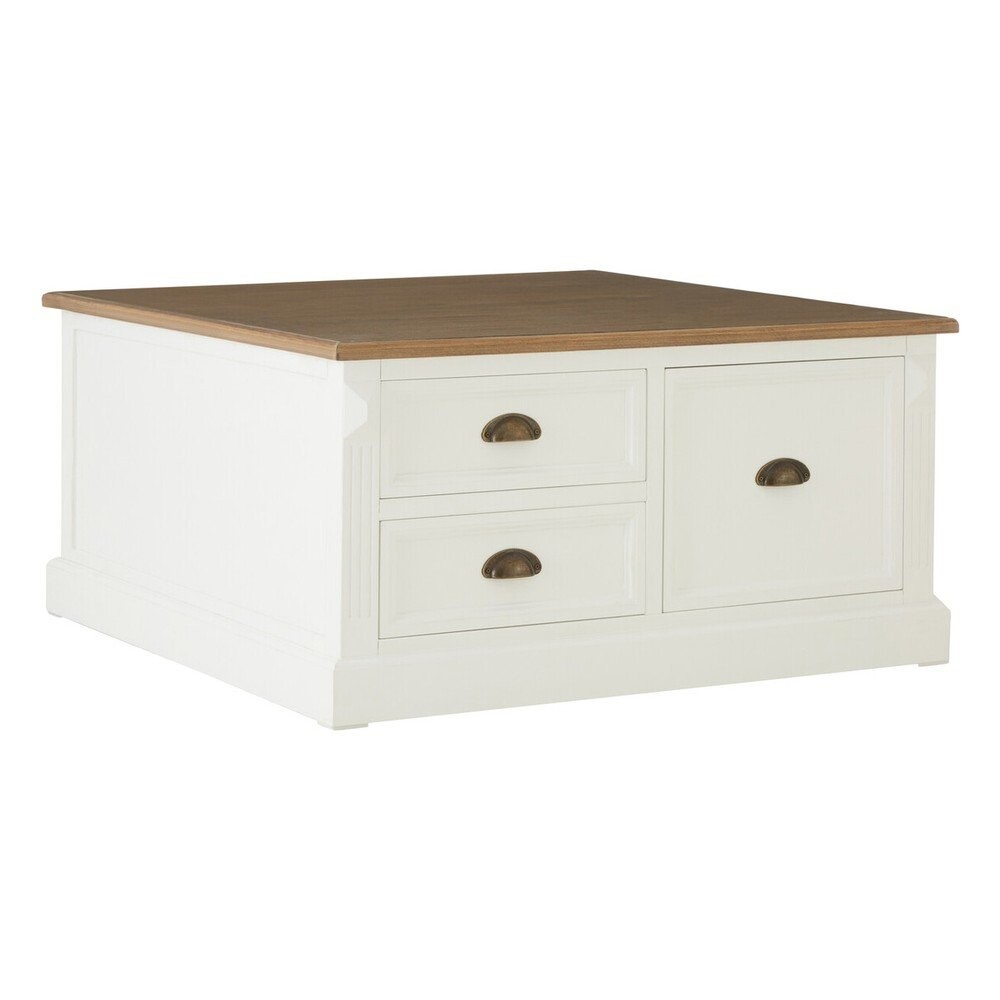 Bílý konferenční stolek v dekoru jedle 90x90 cm Hardwick – Premier Housewares