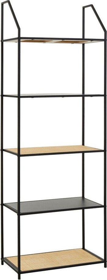 Černý/v přírodní barvě kovový regál 61x179x34 cm Depok – Premier Housewares