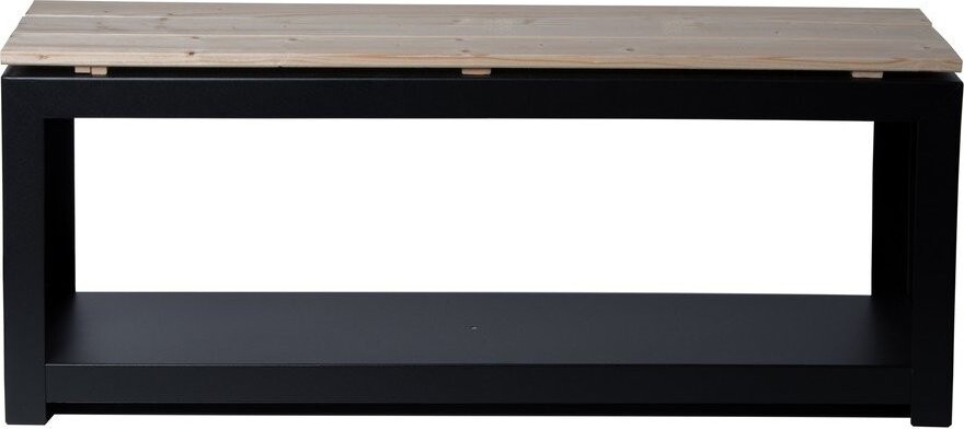 Černá/v přírodní barvě dřevěná zahradní lavice – Esschert Design