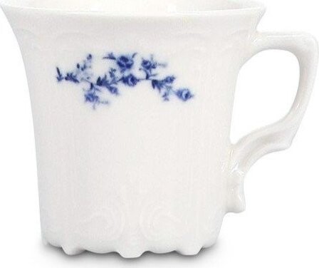 Bílý/modrý porcelánový šálek na espresso 110 ml Retro – BonBistro