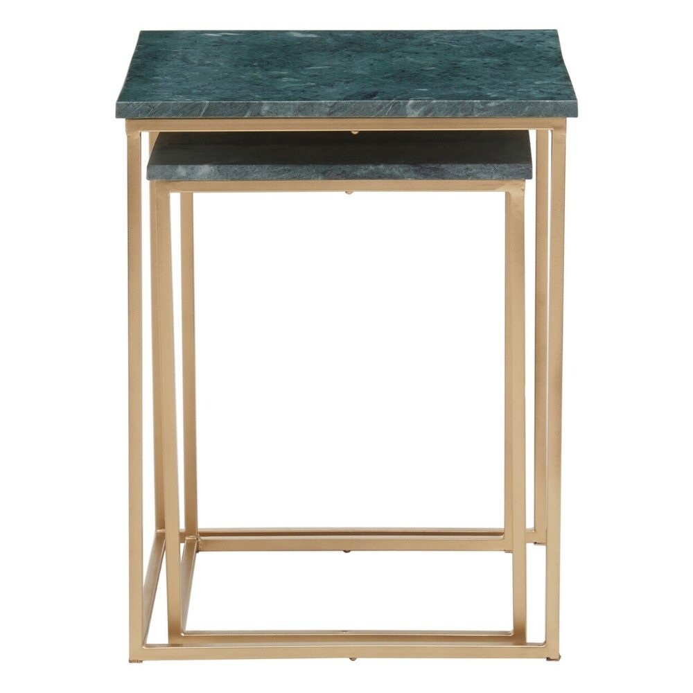 Odkládací stolky v sadě 2 ks s mramorovou deskou 40x40 cm Mandoli – Premier Housewares