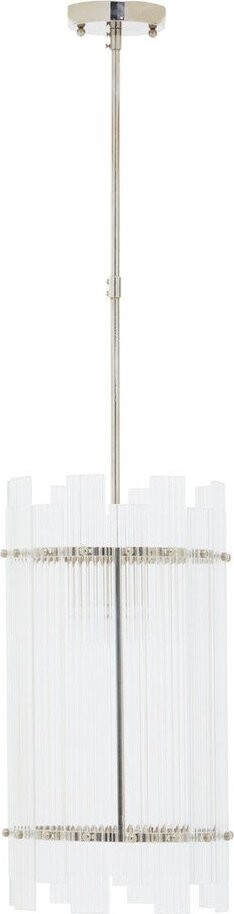 Kovové závěsné svítidlo ve stříbrné barvě se skleněným stínidlem ø 27 cm Ritz – Premier Housewares