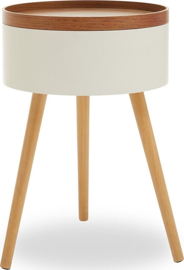 Kulatý odkládací stolek v dekoru borovice ø 38 cm Viborg – Premier Housewares