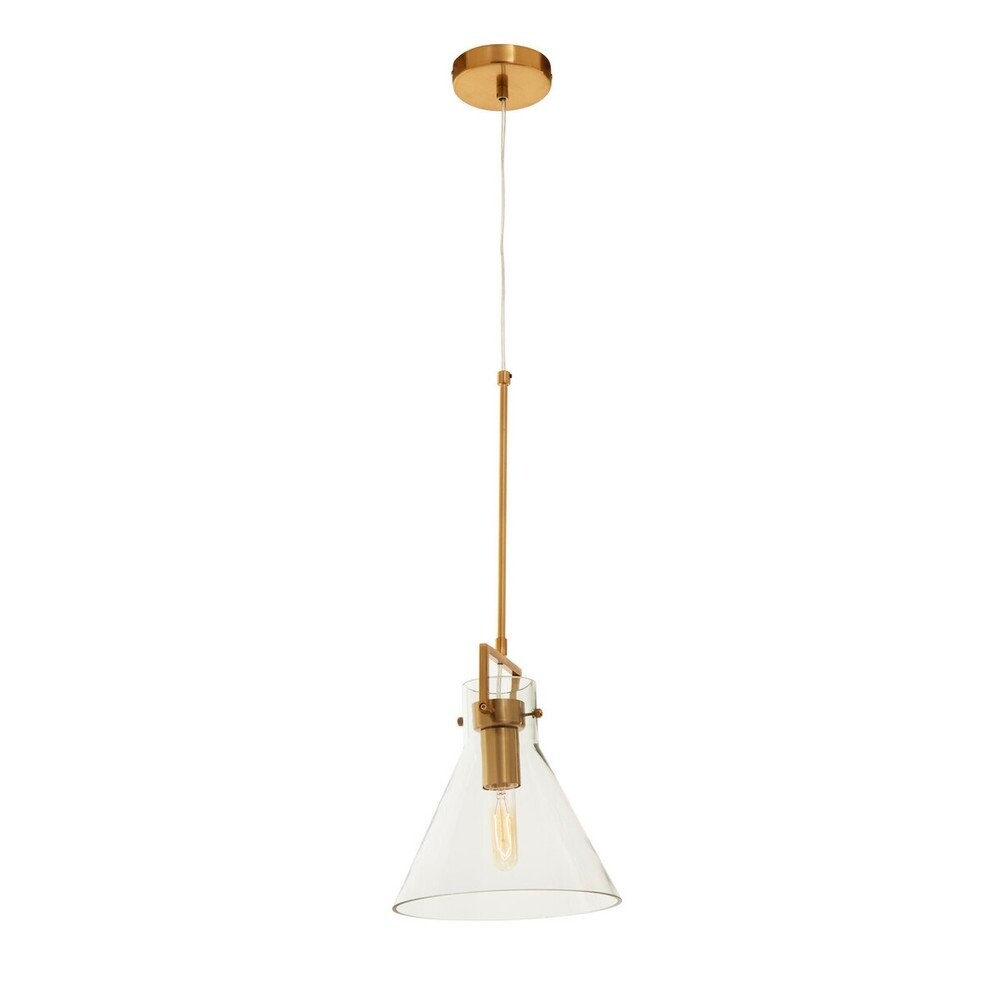 Kovové závěsné svítidlo ve zlaté barvě se skleněným stínidlem ø 25 cm Trieste – Premier Housewares