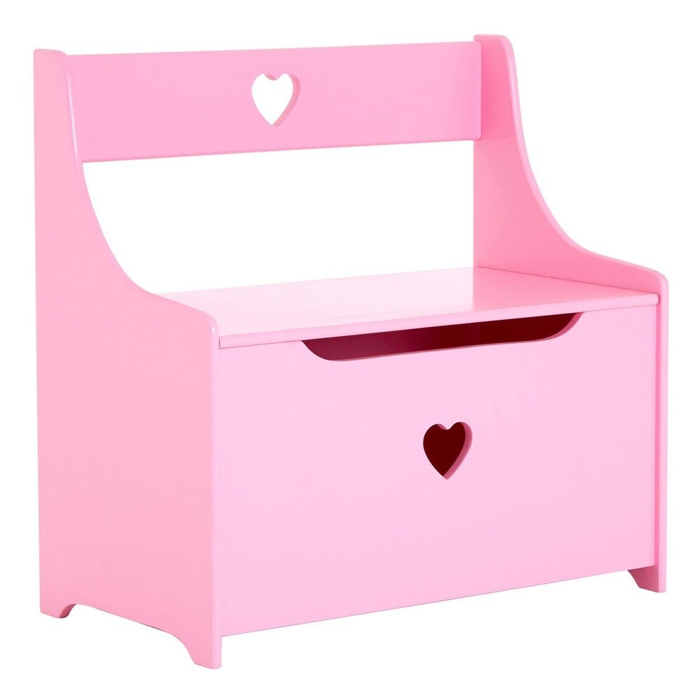 Růžová dětská skříňka s lavicí 60x62x34 cm Pink Heart – Premier Housewares