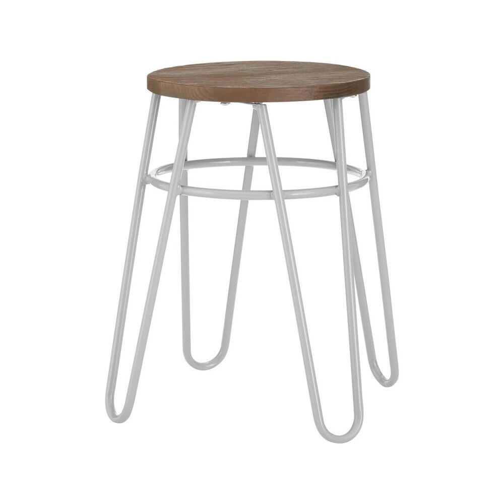 Šedá/v přírodní barvě stolička z jilmového dřeva District – Premier Housewares