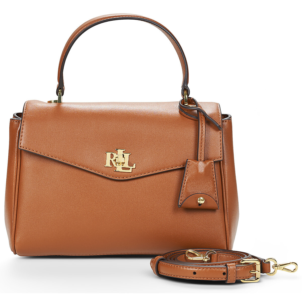Lauren Ralph Lauren  FARRAH SOFT SATCHEL SMALL  Hnědá