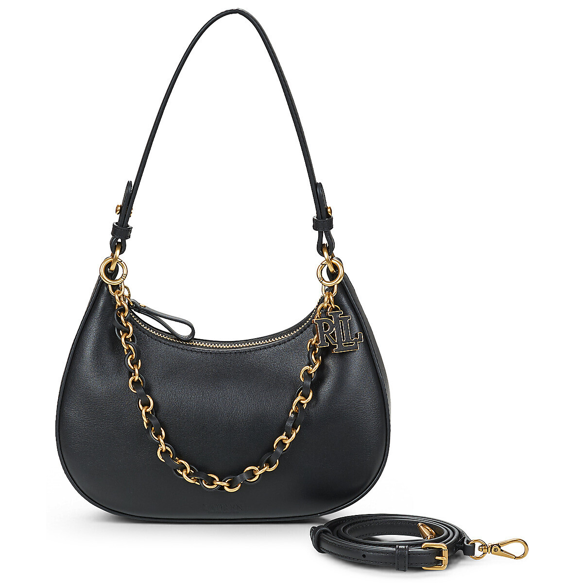 Lauren Ralph Lauren  MARCY ZP SHOULDER BAG MEDIUM  Černá