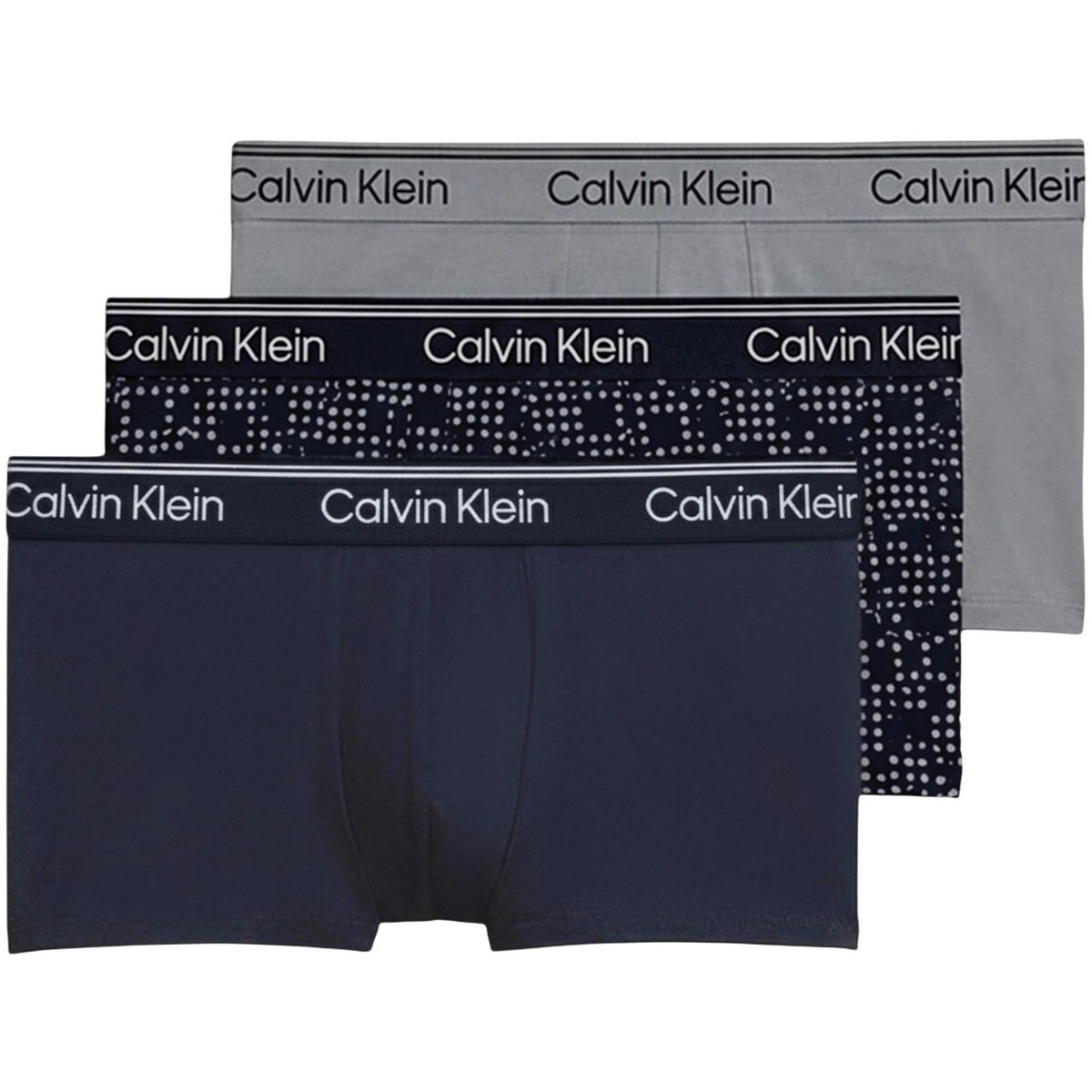 Calvin Klein Jeans  LOW RISE TRUNK 3PK LV00NB4409  Šedá