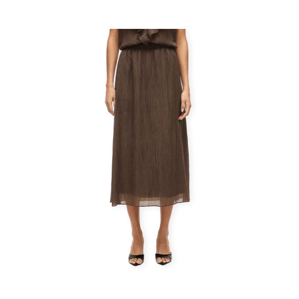 Vila  Danira Skirt - Slate Black  Hnědá
