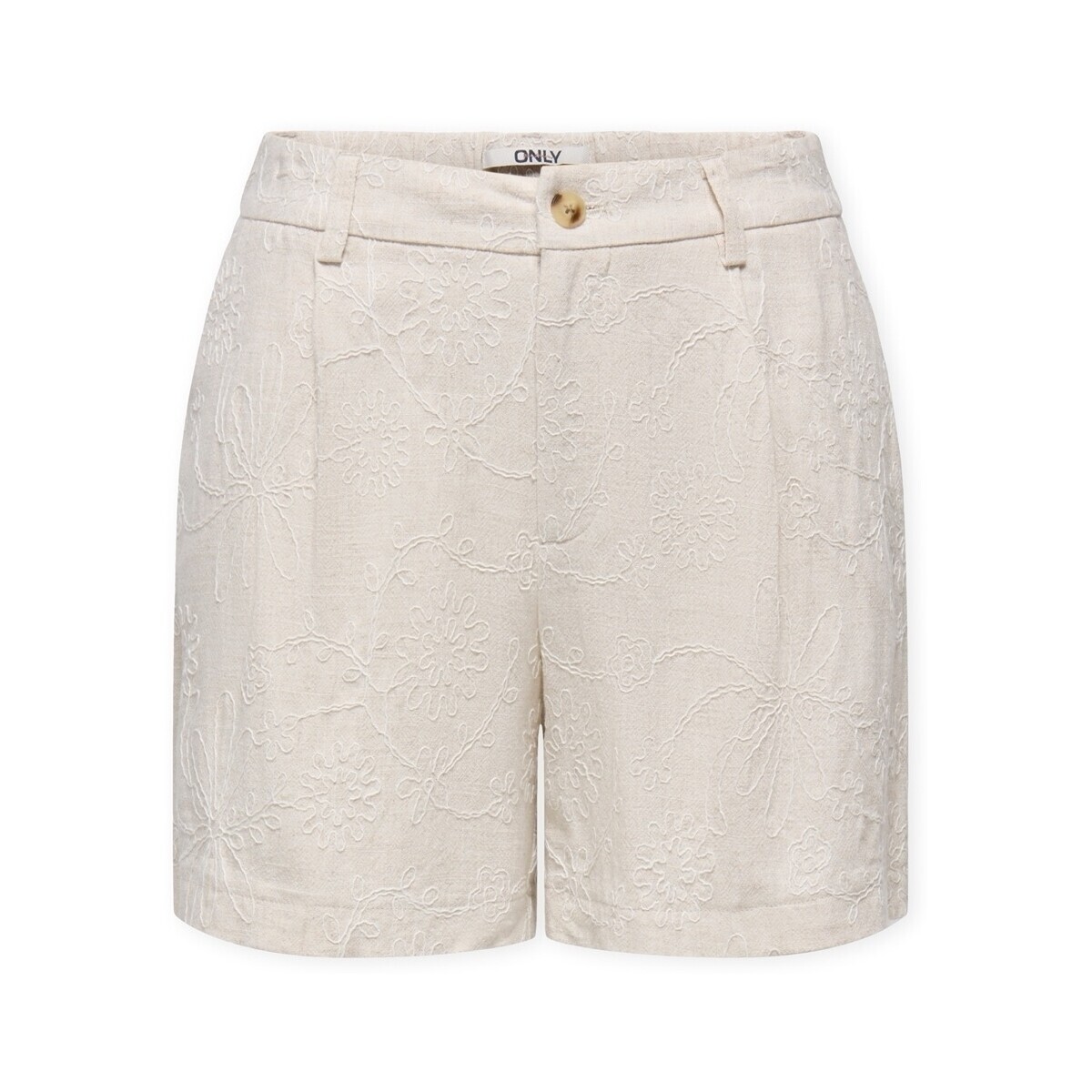 Vila  ONLY Siesta Linen Shorts - Moonbeam  Bílá